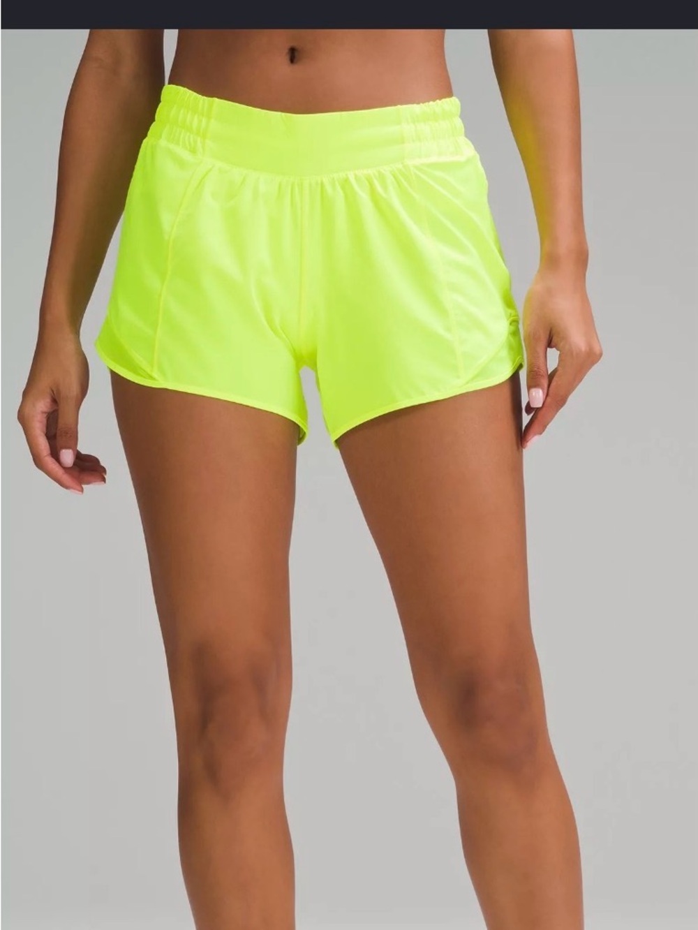 lululemon athletica Neon Green Hotty Hot Shorts Size 14